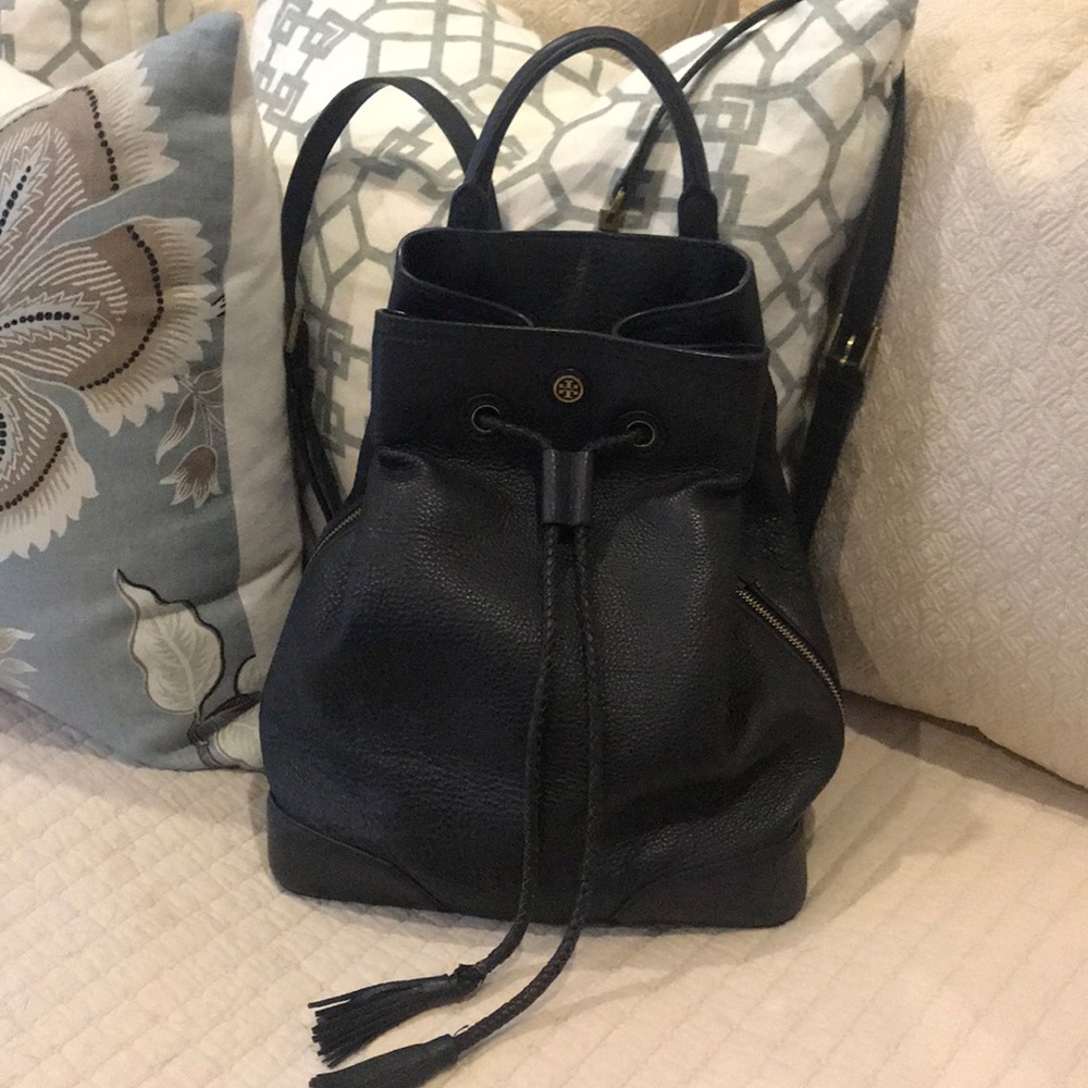 Tory Burch Black leather backpack
